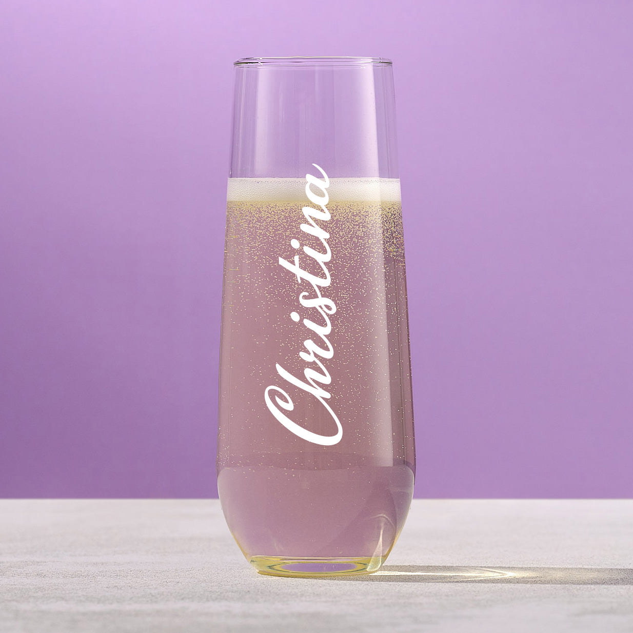 Custom Name Stemless Champagne Flute