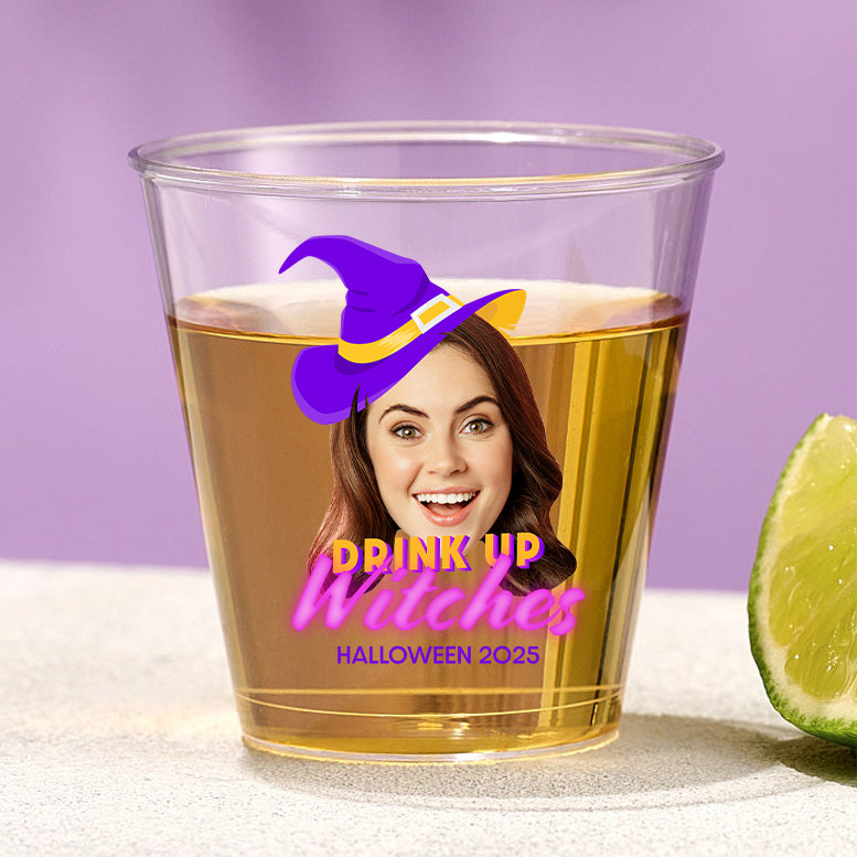 Drink Up Witches – Custom Plastic Halloween Shot Glass