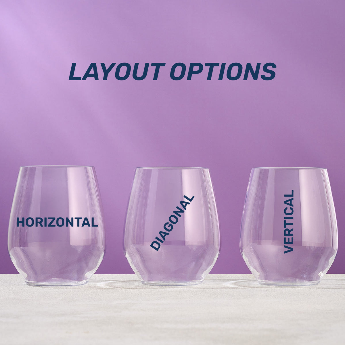 Custom Text Plastic Wine Glass