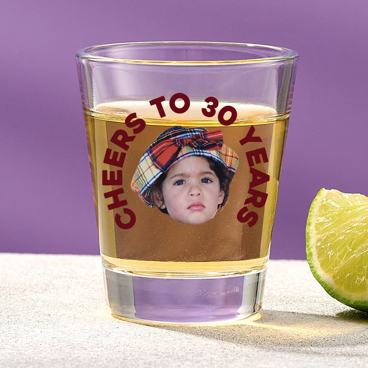 Cheers to 30 Shot Glass With Custom Image