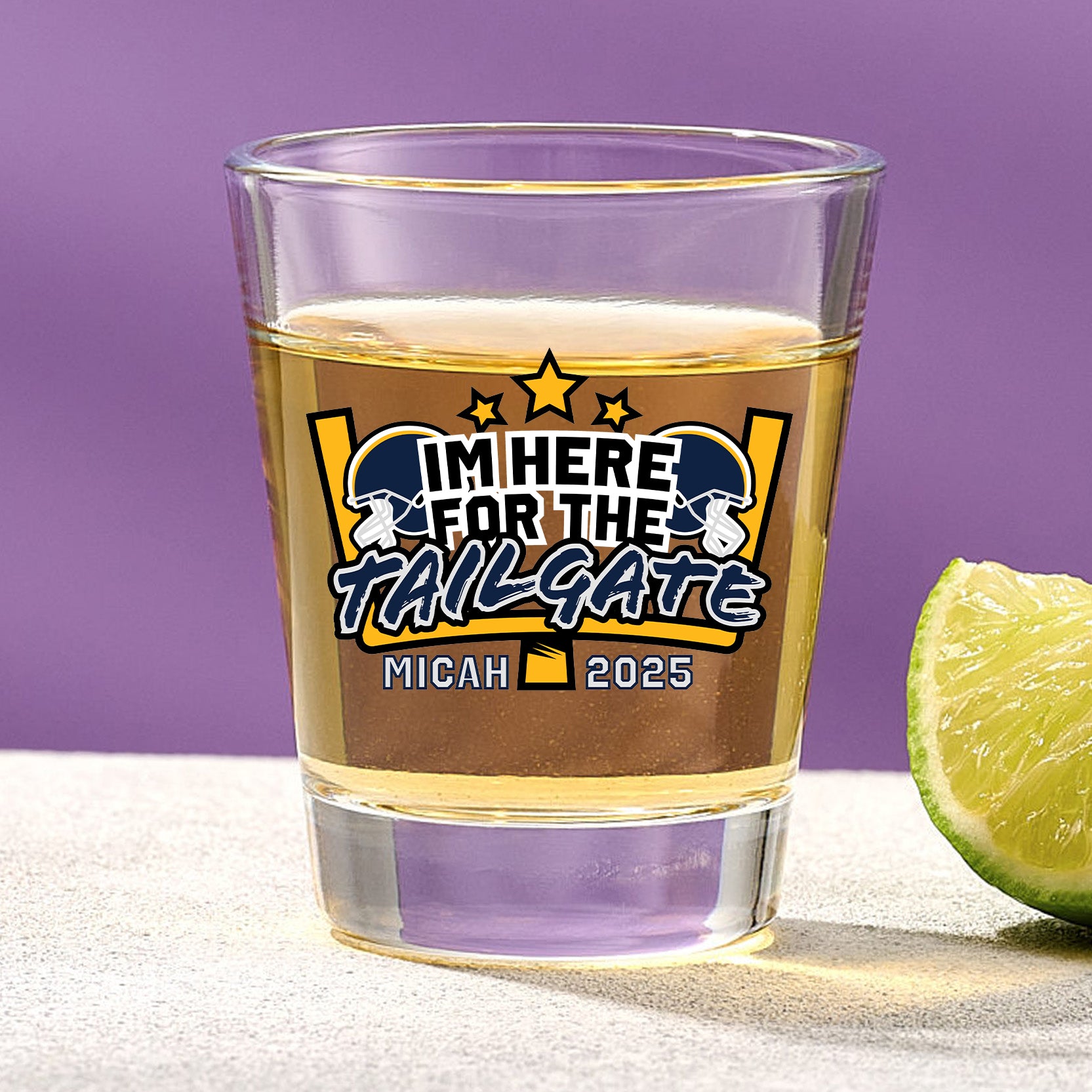 Here for the Tailgate – Shot Glass