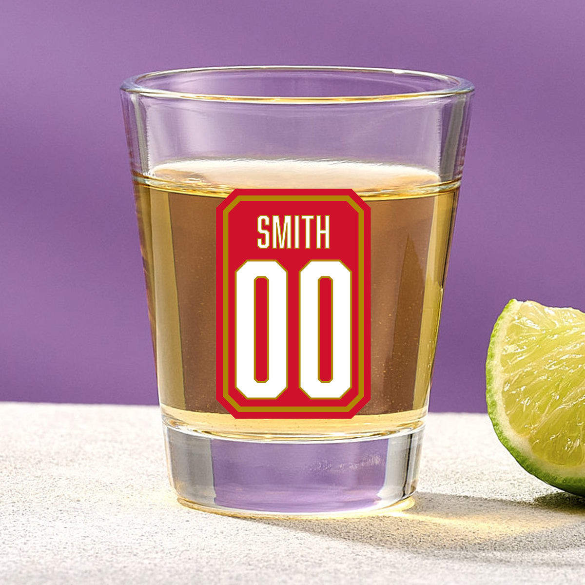 Jersey Badge – Shot Glass