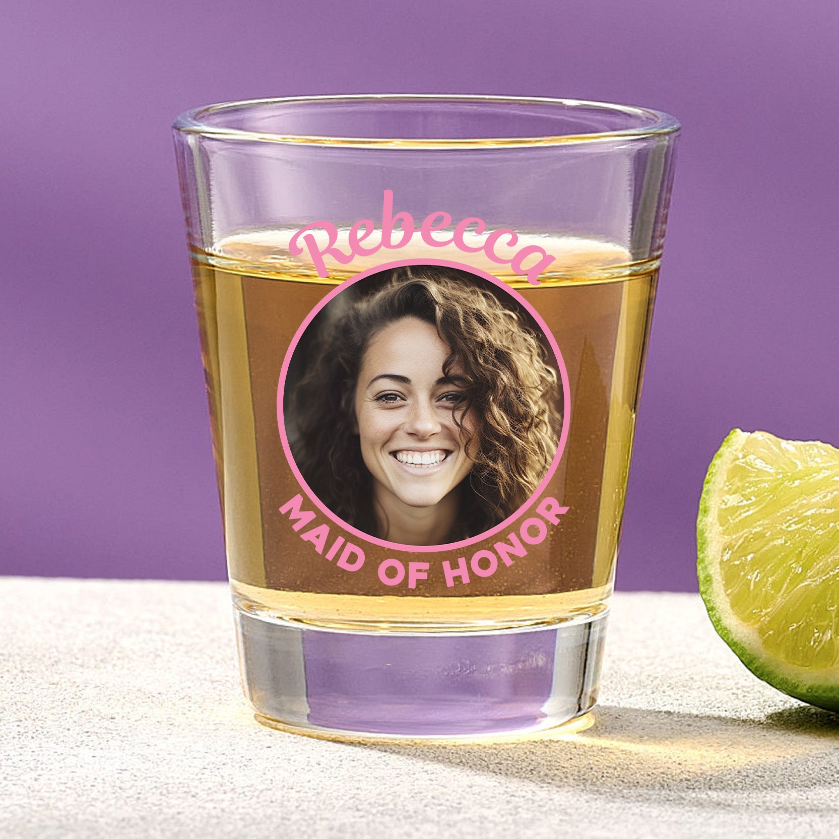 Maid Of Honor With Custom Image And Text Shot Glass